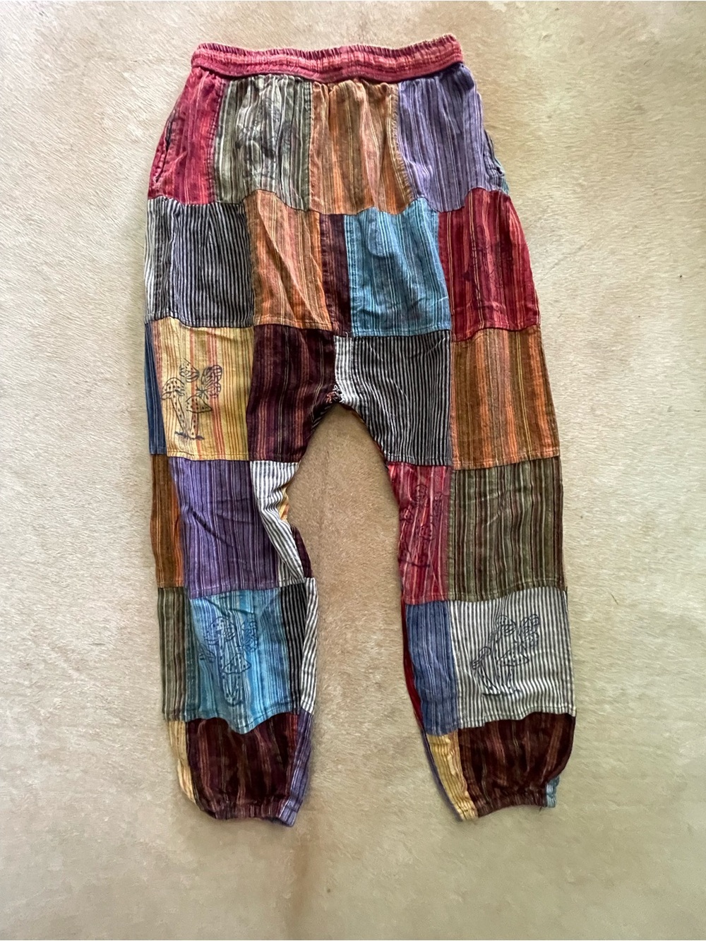 Patchwork Multi Colored Pants - Picture 5 of 6